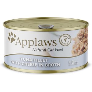 Applaws Tuna Fillet with Cheese Canned Cat Food, 5.5-oz, case of 24