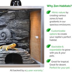 Zen Habitats Meridian Enclosure with PVC Panels Reptile Habitat, Bamboo slide 2 of 7