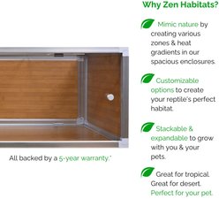 Zen Habitats Meridian Enclosure with PVC Panels Reptile Habitat, Bamboo, Small slide 2 of 7