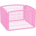 IRIS USA 4-Panel Dog Exercise Playpen, 24-in, Pink