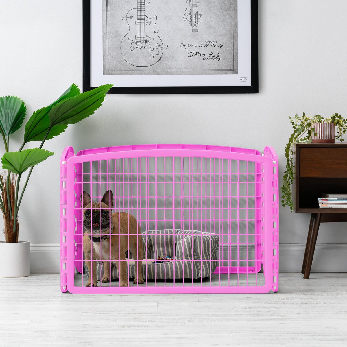 IRIS USA 4 Panel Dog Exercise Playpen 24 in Pink Chewy