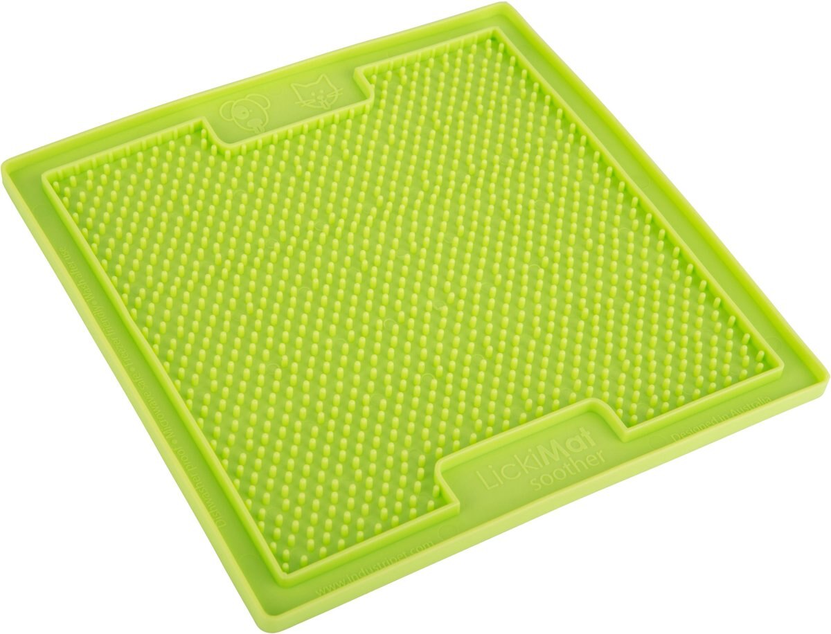 LICKIMAT Classic Soother Slow Feeder Dog Lick Mat, Green