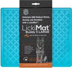 LickiMat Buddy Slow Feeder Dog Lick Mat, Turquoise, X-Large