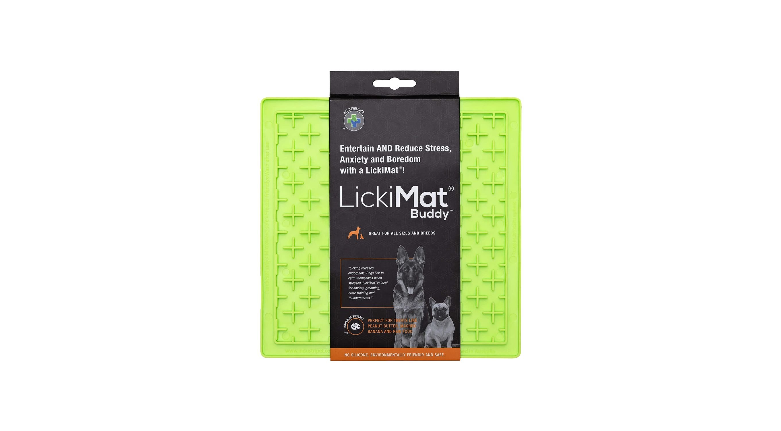 LICKIMAT Classic Buddy Slow Feeder Dog Lick Mat, Green 