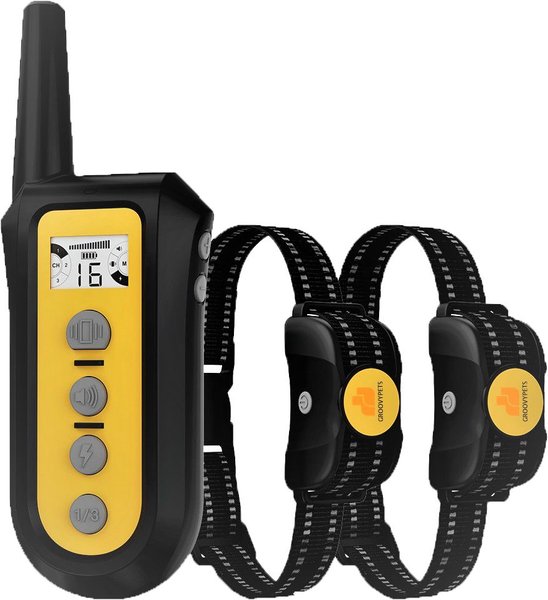 GROOVYPETS 650 Yard Auto Antibark Remote Dog Training Shock Collar