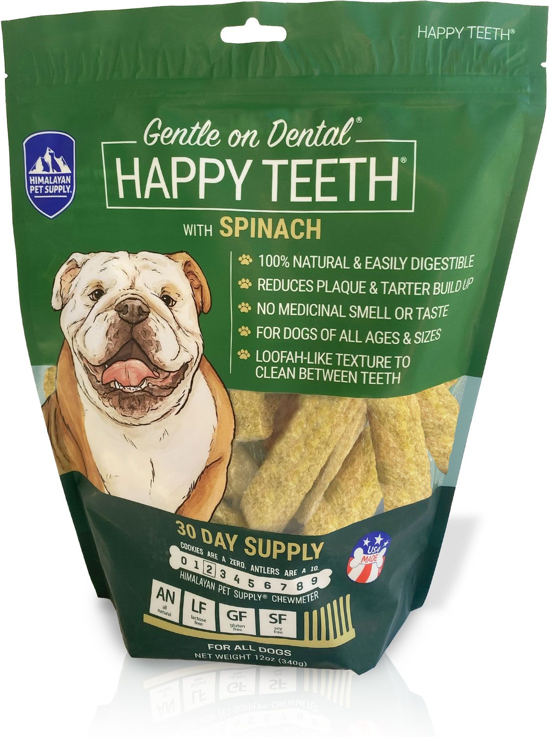 Himalayan Dog Chew Happy Teeth - Cheese Flavor, Large Size, 2-Pack, Natural Dental Chew For Dogs