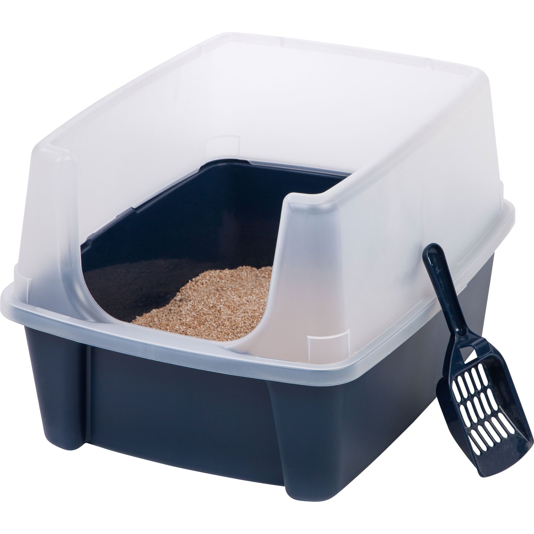 Large open shop litter box