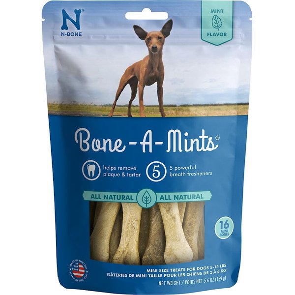 Minties Tiny Small Mint Flavored Dental Treats For Dogs, 5-24 Lbs, 6.4 