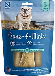 N-Bone Bone-A-Mints Mint Flavored Large Dental Dog Treats, 4 count