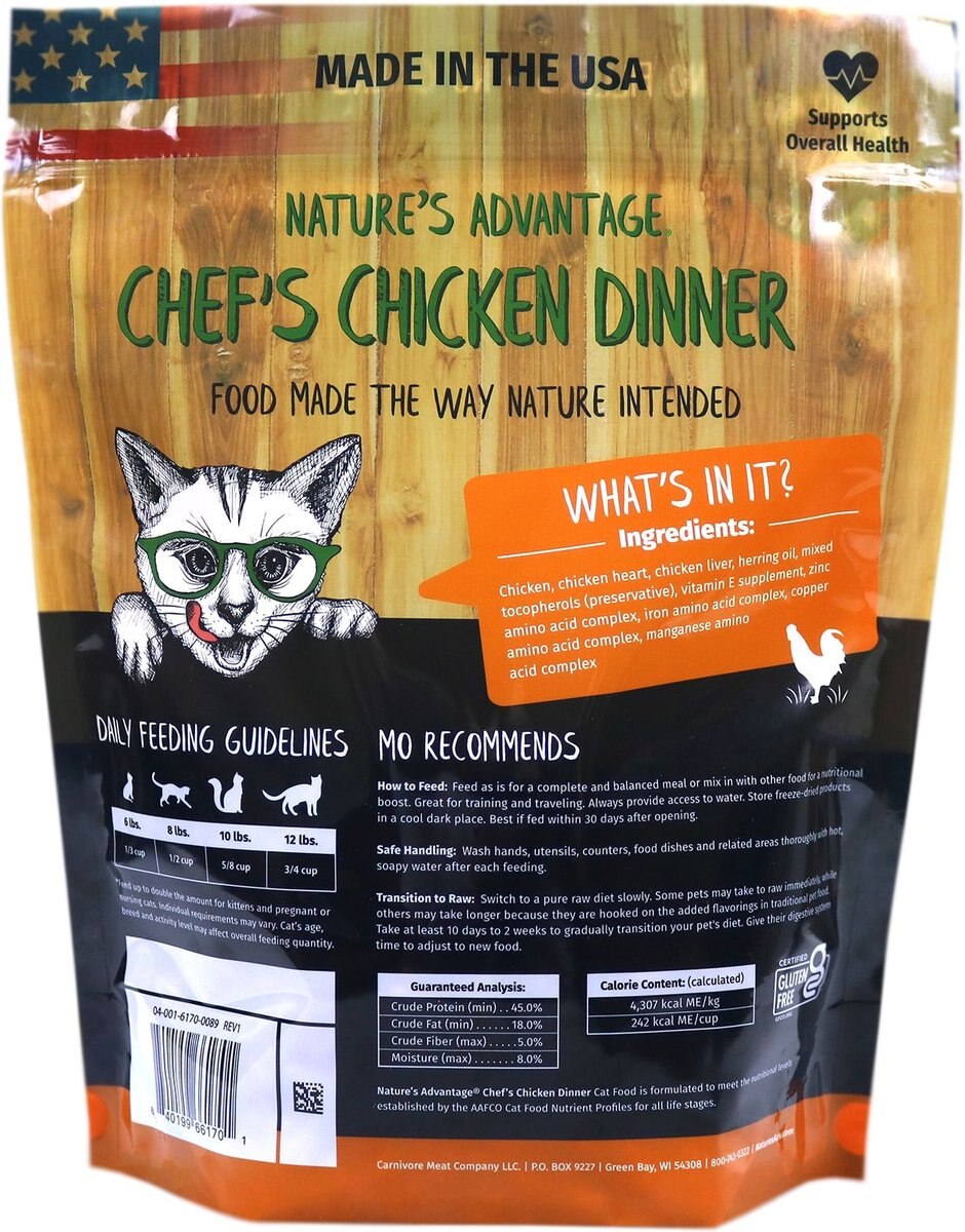 NATURE'S ADVANTAGE Chef's Chicken Dinner Cat Food, 12oz bag