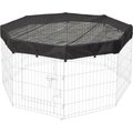 MidWest Exercise Pen Top Fabric Mesh Sunscreen Accessory, Octagonal Configuration, Black