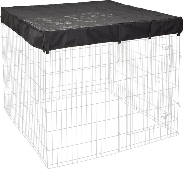 MidWest Exercise Pen Top Fabric Mesh Sunscreen Accessory, Square Configuration, Black slide 1 of 7
