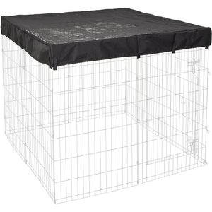 MidWest Exercise Pen Top Fabric Mesh Sunscreen Accessory, Square Configuration, Black