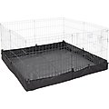MidWest Canvas Dog Exercise Pen Base Cover Accessory, Square Configuration, Black