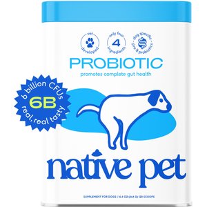 Native Pet Vet-Formulated Probiotic & Prebiotic Digestive Issues Powder Supplement for Dogs, 16.4-oz can