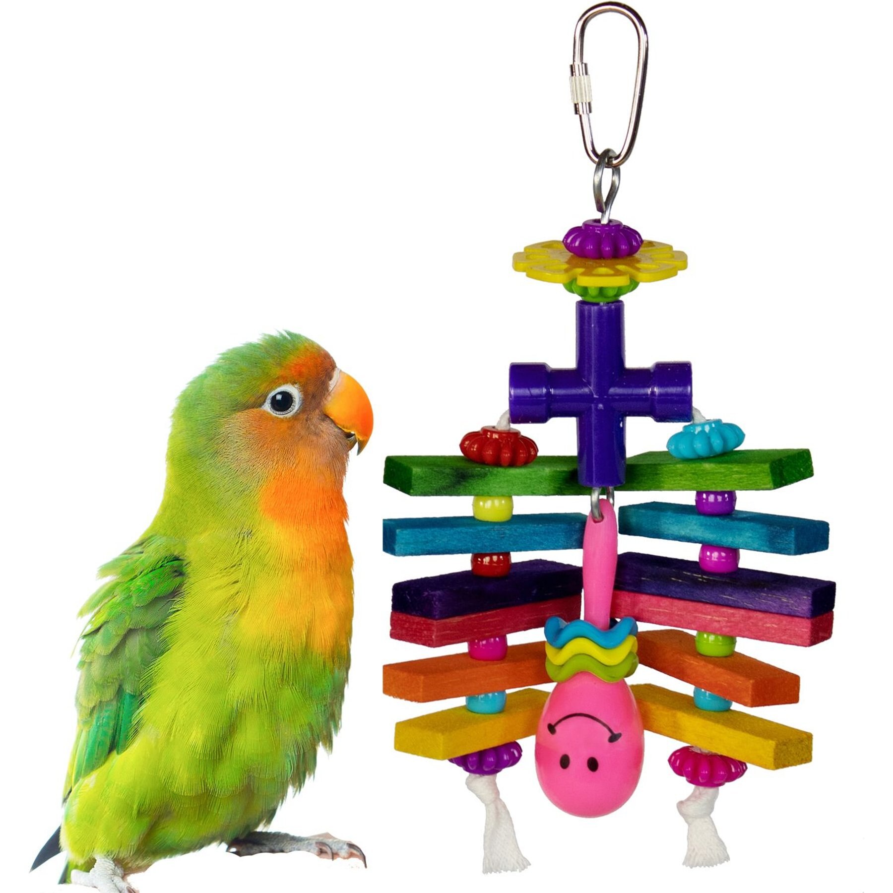 Super Bird Creations Rainbow Rattler Bird Toy