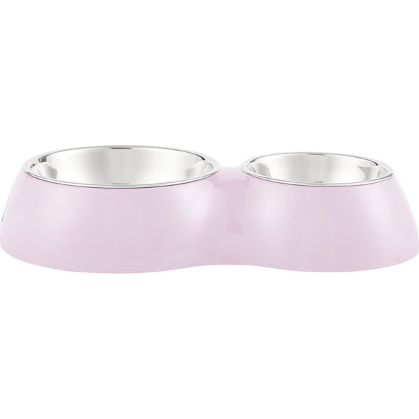 DOGIT Double Diner Stainless Steel Dog Bowls, Pink, 2.15cup
