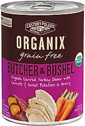 Castor & Pollux Organix Grain-Free Butcher & Bushel Organic Carved Turkey Dinner in Gravy Adult Canned Dog Food, 12.7-oz, case of 12