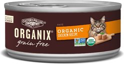 Castor & Pollux Organix Grain-Free Organic Chicken Recipe All Life Stages Canned Cat Food, 5.5-oz, case of 24