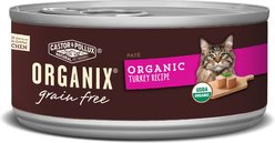 Castor & Pollux Organix Grain-Free Organic Turkey Recipe All Life Stages Canned Cat Food, 3-oz, case of 24
