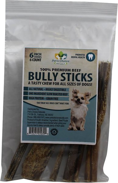 25 Pack 6 Inch JUMBO Bully Stick in Zip Lock Bag