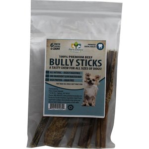 Pet's Choice Naturals Bully Sticks 6" Dog Treats, 6 count