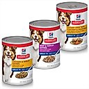 Variety Pack - Hill's Science Diet 7+ Chicken & Barley Entree Canned Dog Food, Beef & Barely and Chicken & Vegetables Flavors