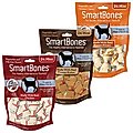 Variety Pack - SmartBones Mini Chicken Chew Bones Dog Treats, Peanut Butter & Sweet Potato Flavors