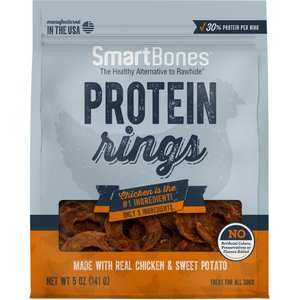 SmartBones Protein Rings Real Chicken & Sweet Potato Dog Treats, 5-oz bag