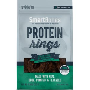 SmartBones Protein Rings Real Duck, Pumpkin & Flaxseed Dog Treats, 10.5-oz bag