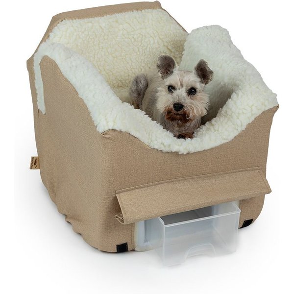 PETSAFE Happy Ride Car Seat Dog Bed Bucket, Brown, Large