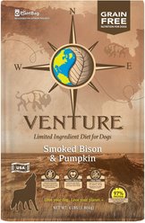 Earthborn Holistic Venture Limited Ingredient Grain-Free Smoked Bison & Pumpkin Dog Dry Food, 4-lb bag