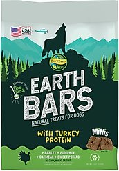 Earthborn Holistic EarthBars Minis with Turkey Protein Natural Dog Biscuit Treats, 10-oz bag