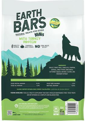 Show full view: Earthborn Holistic EarthBars Minis with Turkey Protein Natural Dog Biscuit Treats, 10-oz bag slide 3 of 9
