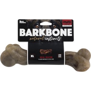 Pet Qwerks BarkBone Zombie Nylon Chew Dog Toy, Brown, X-Large