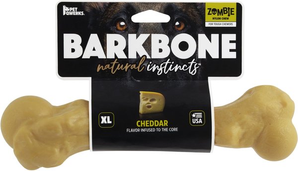 Pet Qwerks BarkBone Zombie Nylon Chew Dog Toy, Yellow, X-Large slide 1 of 5