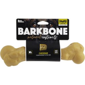 Pet Qwerks BarkBone Zombie Nylon Chew Dog Toy, Yellow, X-Large