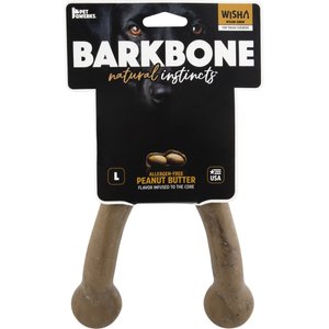Pet Qwerks Wish BarkBone Chew Dog Toy, Brown, Large