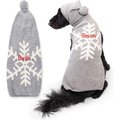 GoTags Snowflake Wool Personalized Dog Sweater, Large