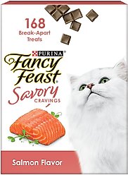 Fancy Feast Savory Cravings Salmon Flavor Limited Ingredient Soft Cat Treats, 3-oz box
