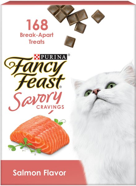 Fancy Feast Savory Cravings Salmon Flavor Limited Ingredient Soft Cat Treats, 3-oz box slide 1 of 10