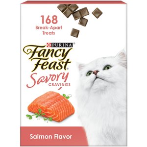 Fancy Feast Savory Cravings Salmon Flavor Limited Ingredient Soft Cat Treats, 3-oz box