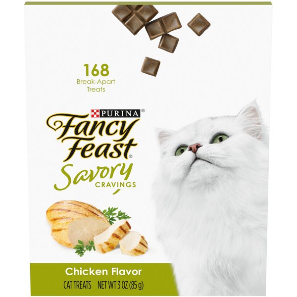 FANCY FEAST Savory Cravings Chicken Flavor Soft Cat Treats, 3oz box