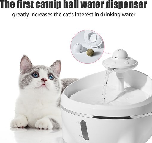 Petdiary Spaceship Ultra-Quiet Dog & Cat Water Fountain, 54.1-oz
