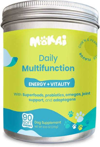 Mokai Multifunctional Energy + Vitality Soft Chews Dog Supplement, 90 count slide 1 of 9