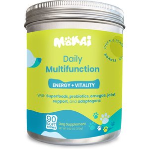 Mokai Multifunctional Energy + Vitality Soft Chews Dog Supplement, 90 count