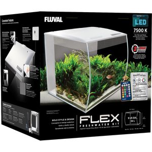 Fluval Flex Aquarium Kit, White, 9-gal