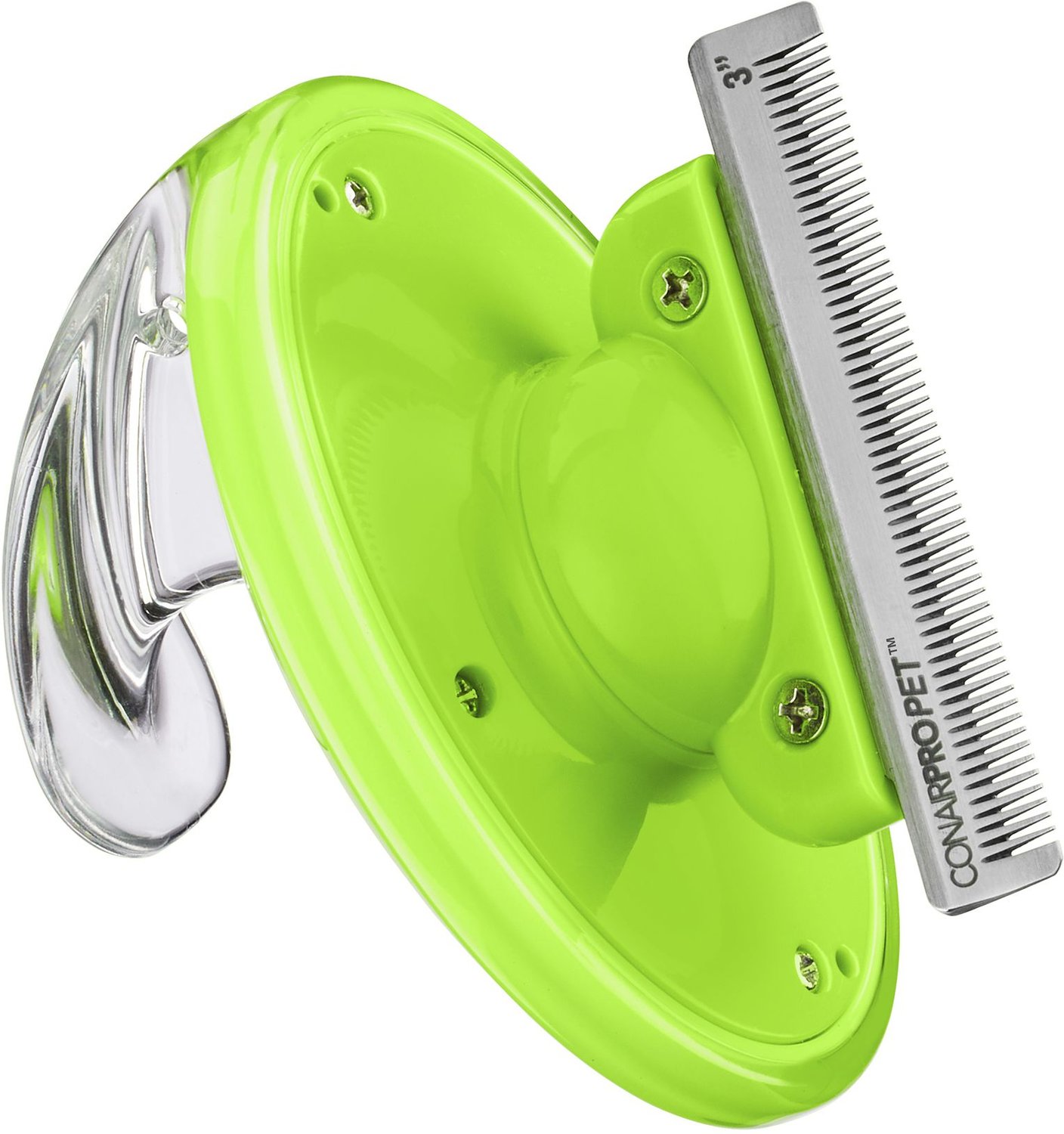 CONAIRPROPET PetIt 3in Deshedder Dog Grooming Tool, Green