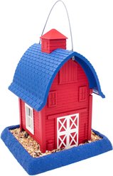 North States Americana Barn Bird Feeder, Red & Blue