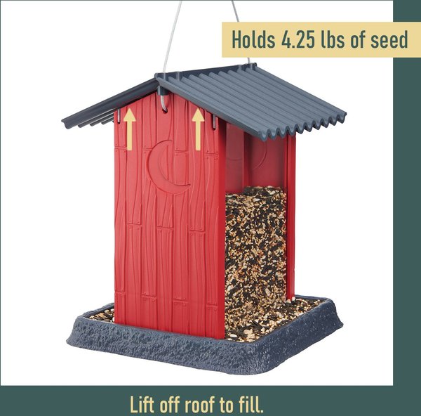 North States Shed Bird Feeder, Red